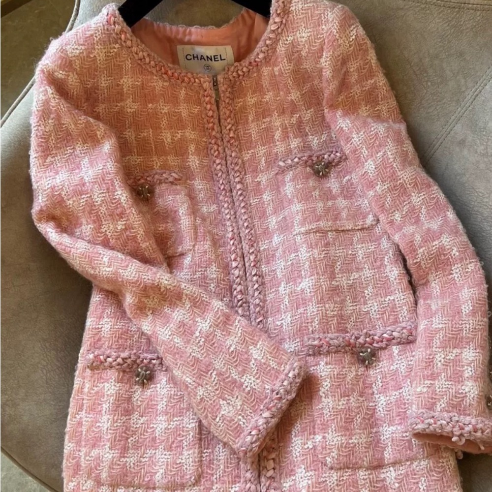 Chanel pink tweed jacket